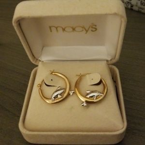 14kt gold hoop earrings